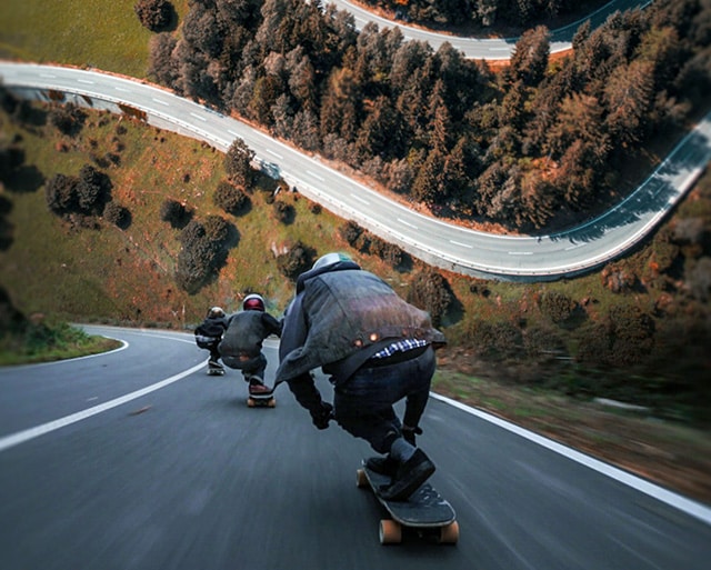 longboarding downhill